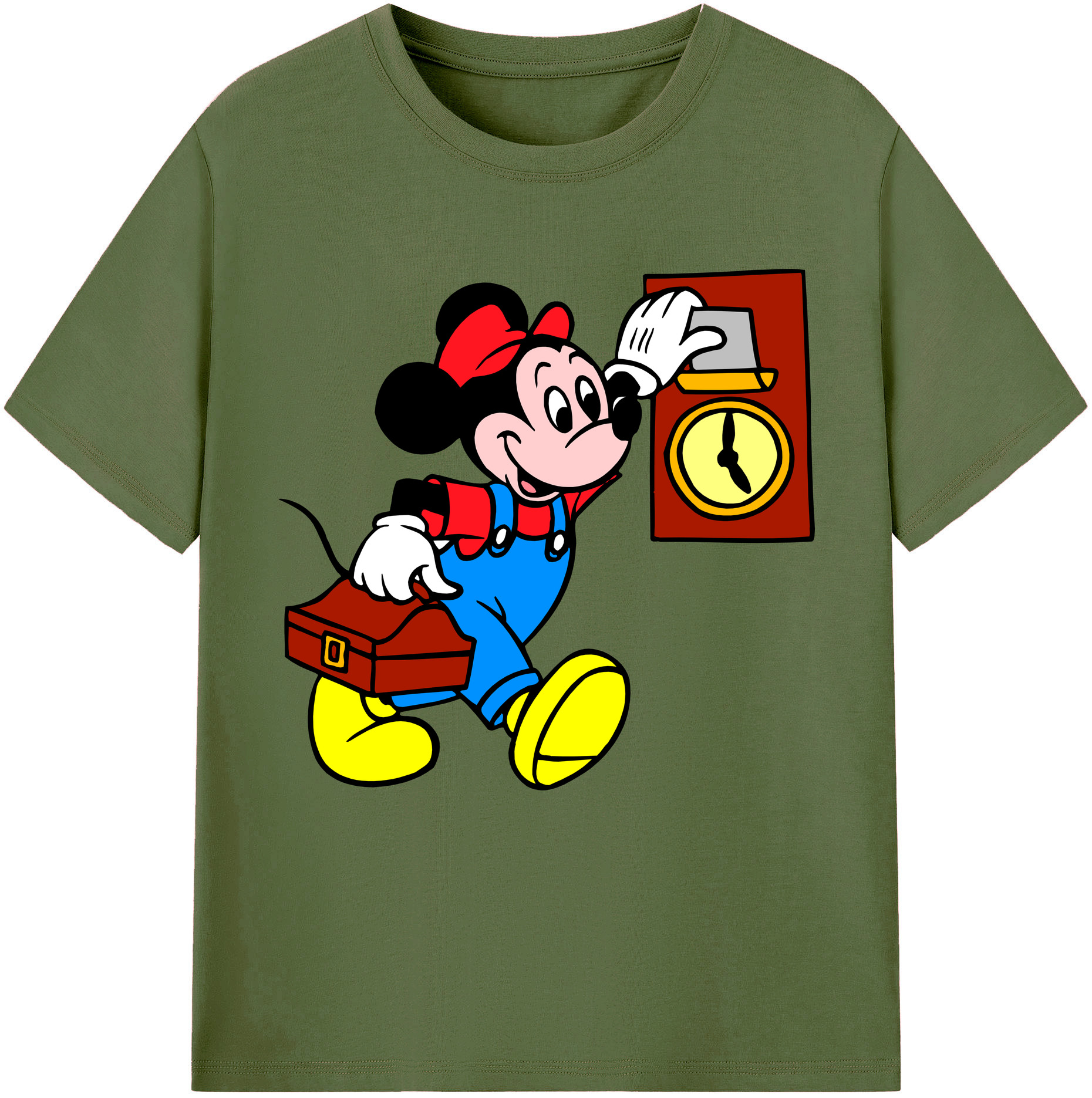 （画像用） ミッキーマウス Mickey Mouse 綿100％半袖Tシャツ（フロントプリント）